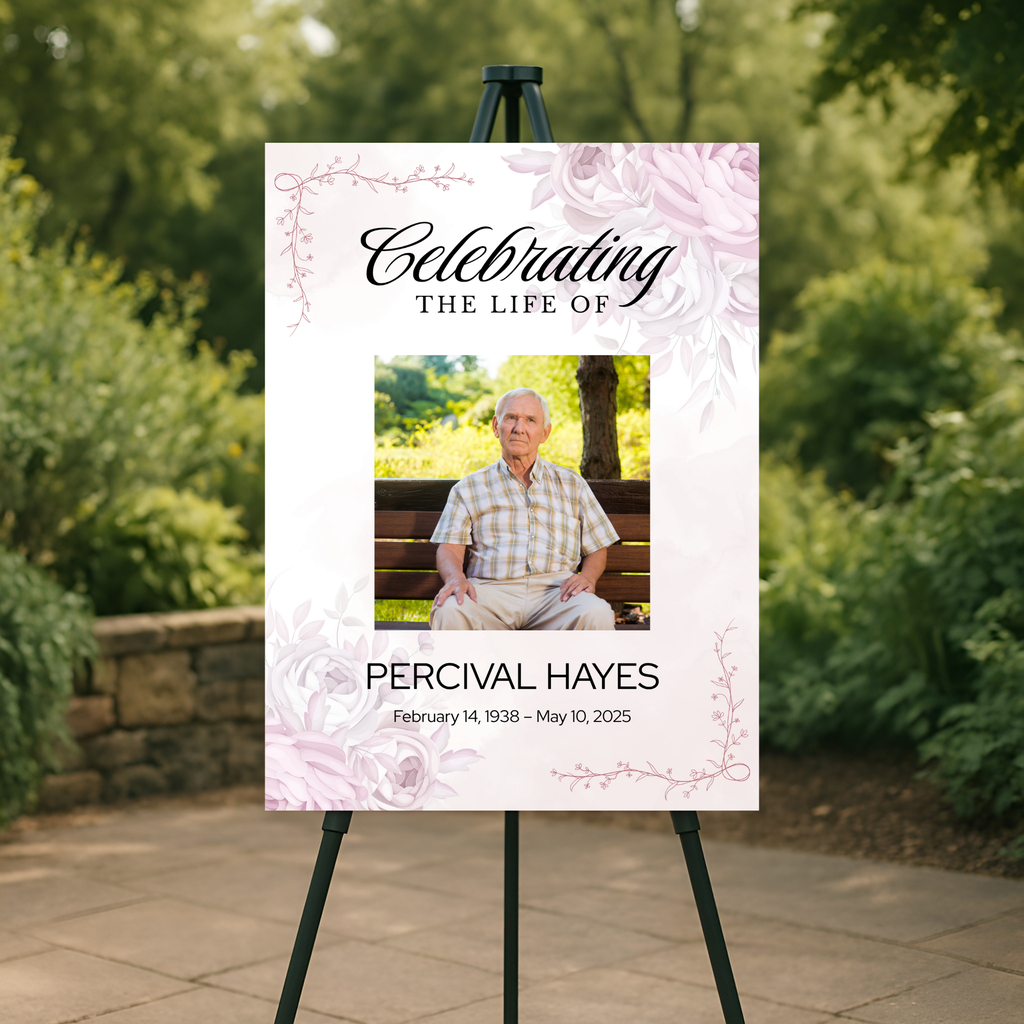 Pastel Bloom Memorial Poster