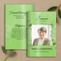 Spring Leaf Funeral Program