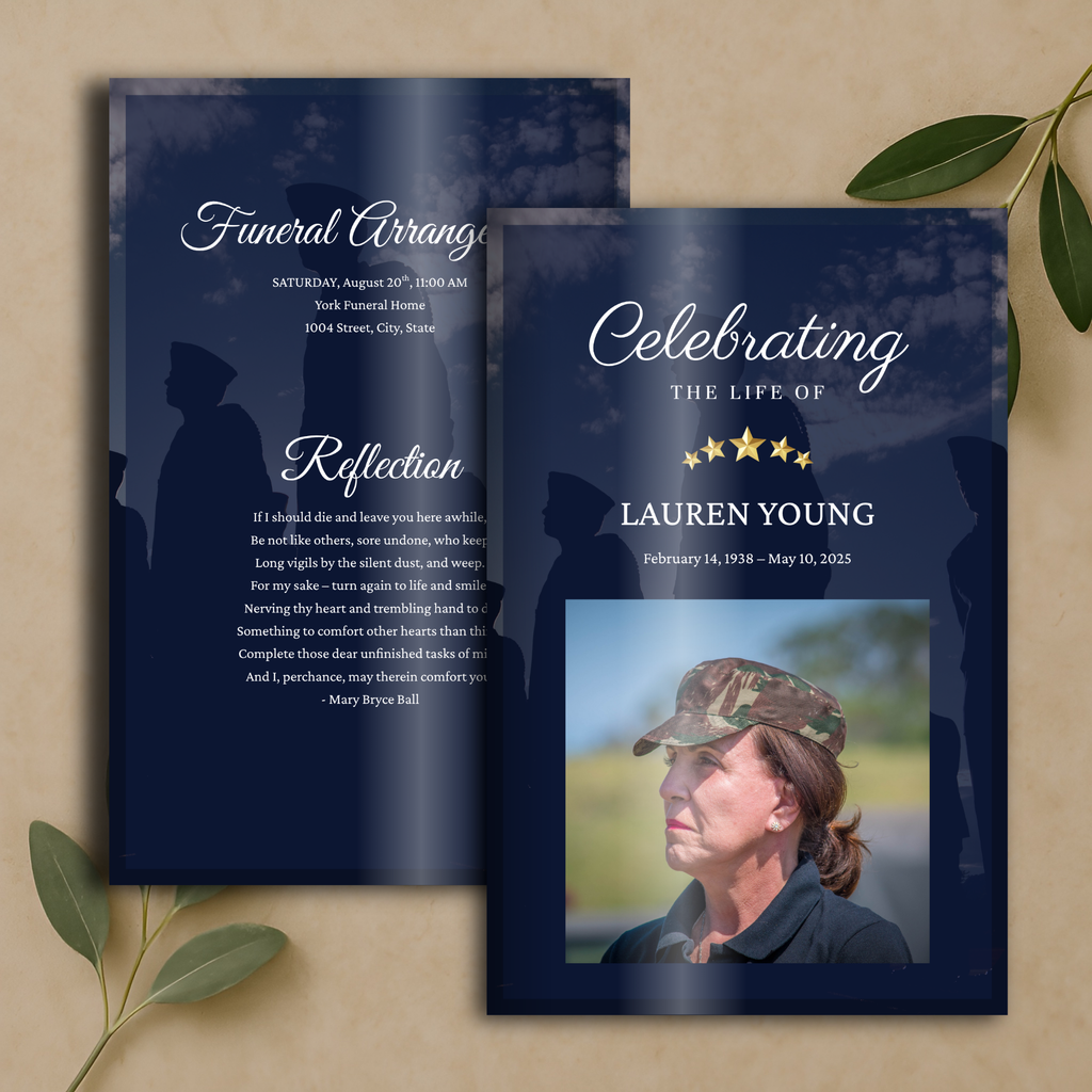 Uniform Honor Funeral Program