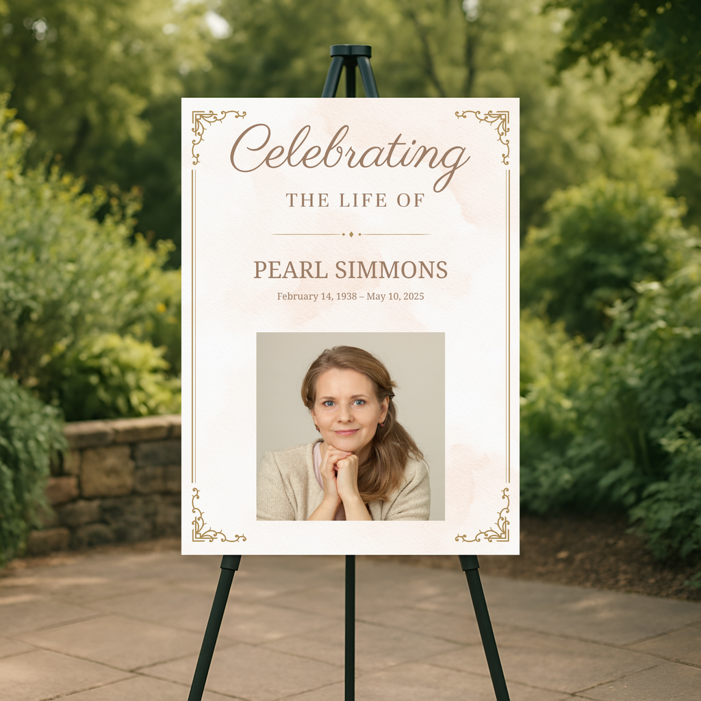 Warm Linen Memorial Poster
