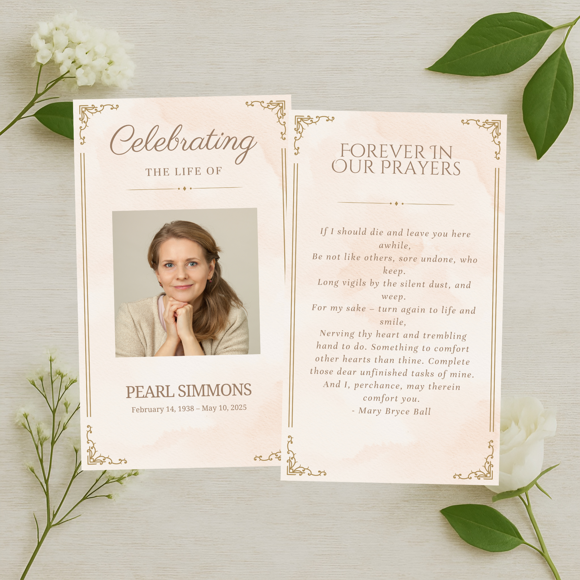 Warm Linen Prayer Card